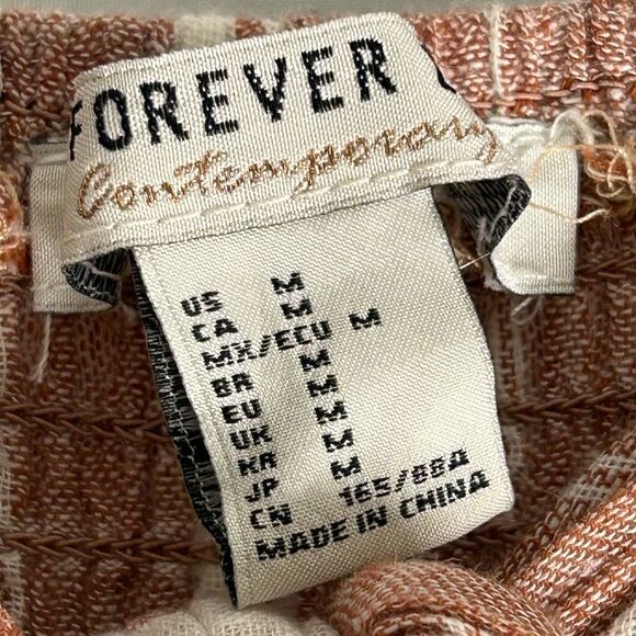 Forever 21 linen maxi dress with slit on the side size medium - Picture 4 of 7